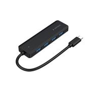 Gembird UHB-CM-U3P4P-01 hub & concentrateur USB 3.2 Gen 1 (3.1 Gen 1) Type-C Noir