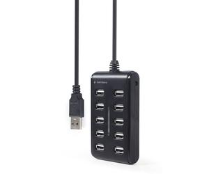 Gembird UHB-U2P10P-01 hub & concentrateur USB 2.0 Type-A Noir