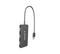 Gembird UHB-U2P4-04 Hub USB 2.0 4 Ports 480 Mbps, Boîtier Plastique Noir, Compatible Windows 7/8/10, Alimentation USB, 100x31x12mm, 32g