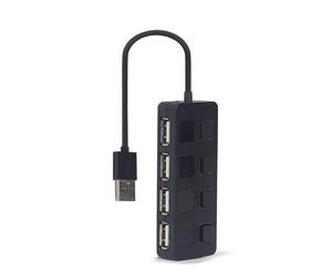 Gembird UHB-U2P4-05 hub & concentrateur USB 2.0 Type-A Noir