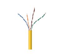 Gembird UPC-5004E-SOL-Y : Câble LAN CAT5e U/UTP 305m, Conducteurs CCA solides, AWG24, Jaune, Plage Température -20°C à 70°C, Conforme RoHS