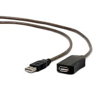 Gembird USB A/USB A M/F 10m câble USB Noir - Câbles USB (10 m, USB A, USB A, 2.0, Male connector / Female connector, Noir)
