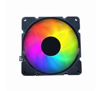 Gembird Ventilateur de refroidissement CPU 12 cm 100 W LED multicolore 4 broches pour ordinateur
