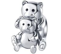 GEMDAZZ Breloque sur le thème des animaux en argent sterling 925, adorable ours polaire, grenouille, cigale, coccinelle, abeille, libellule pour bracelet européen pour femme, cadeau pour anniversaire