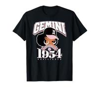 Gémeaux 1954 Astro Année Astro Mélanée, Reine Afro T-Shirt