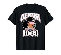 Gémeaux 1968 Astro Année Astro Mélanée, Reine Afro T-Shirt
