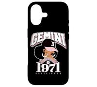 Gémeaux 1971 Année Astro Mélanine Reine Afro Coque pour iPhone 17