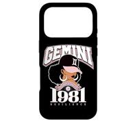 Gémeaux 1981 Astro Year Melanated Queen Afro Coque pour iPhone 17 Pro