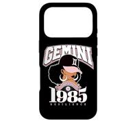 Gémeaux 1985 Astro Year Melanin Queen Afro Goddess Coque pour iPhone 17 Pro