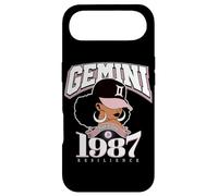 Gémeaux 1987 Astro Year Melanin Queen Afro Déesse Coque pour iPhone Air