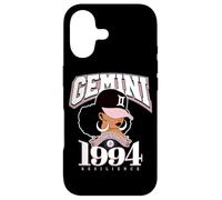 Gémeaux 1994 Astro Year Melanated Queen Afro Coque pour iPhone 17