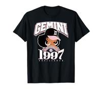 Gémeaux 1997 Astro Year Melanin Queen Afro Goddess T-Shirt