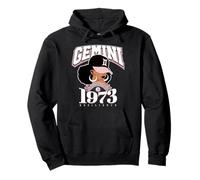 Gémeaux Zodiac 1973 Afro B-Day Queen Sweat à Capuche