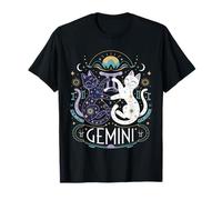 Gémeaux Zodiaque Chats Amoureux Astrologie Jumeaux Gémeaux T-Shirt