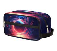 GeMeFv Trousse de toilette à suspendre avec ballon de sport, basket-ball, sac de maquillage, sac de rasage de grande capacité pour homme et femme, Ballon de basket sport, 10.5×4.4×5.3 in