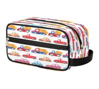 GeMeFv Trousse de toilette à suspendre avec motif de voitures de dessin animé coloré - Trousse de maquillage de voyage - Grande capacité - Pour homme et femme, Cartoon CarsColorful, 10.5×4.4×5.3 in