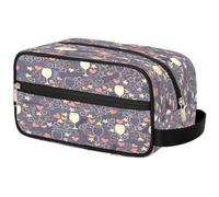 GeMeFv Trousse de toilette à suspendre avec verres à vin et étoiles - Trousse de maquillage portable de voyage - Grande capacité - Pour homme et femme, Verres à vin Stars Love, 10.5×4.4×5.3 in