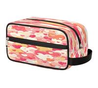 GeMeFv Trousse de toilette colorée rose pour la Saint-Valentin, trousse de maquillage de voyage à suspendre, grande capacité, sac de rasage pour homme et femme, Coloré Love Rose Saint-Valentin,