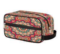 GeMeFv Trousse de toilette ethnique bohème mandala à suspendre, trousse de maquillage portable de voyage grande capacité pour homme et femme, Mandala ethnique bohème, 10.5×4.4×5.3 in
