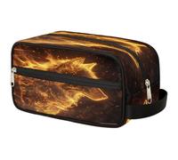 GeMeFv Trousse de toilette Fire Wolf à suspendre - Trousse de maquillage portable de voyage - Grande capacité - Pour homme et femme, Loup de feu, 10.5×4.4×5.3 in