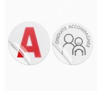 Gemejutor Autocollant Disque A 15cm - Conduite Accompagnée | Autocollant Statique À Poser dans La Vitre (Intérieur), Facile À Poser sans Colle, sans Résidus, pour Jeune Conducteur & École De Conduite