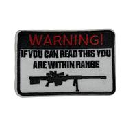 Gemelolandia | Patch brodé thermocollant Warning Sniper - Edition Limitée - 6 x 9 cm - Idéal pour sacs à dos et vêtements