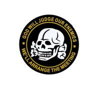 Gemelolandia | Patch en caoutchouc tête de mort à crochet et boucle - Édition limitée - 8 x 8 cm - Idéal pour les sacs à dos et les vêtements