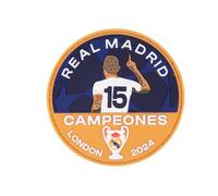 Gemelolandia | Patch PVC Hook and Loop Team Espagnol Blanc Champion d'Europe 15 - Edition Limitée - 8 x 8 cm - Idéal pour sacs à dos et vêtements