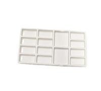 Gemerglity Palette de Peinture d'artiste en céramique à 14 puits - 20,3 cm - Plateau de mélange en céramique pour Peintres