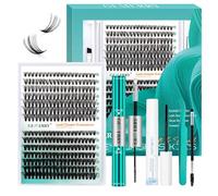 GEMERRY 30+40D DIY Cluster Cils D Curl 0.07mm 10-18mm Kit Extension Cils | Faux Cils Individuels Kit avec Bond and Seal Colle Pince & Crème Remover Cils Extension(30D+40D-0.07D-Set)