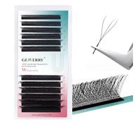 Gemerry Extension Cils a Cils 3D Prefait Cils 0.07 C curl 8-14mm Mix n Cils Bouquet Soie Volume Russe Professionnel Cils en Forme de W Extension de Cils Individuel(W-0.07C-mix 8-14mm)