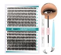 GEMERRY Extension Cils Kit Faux Cils 30D/40D D Curl 10-18mm Extension Cils | Bouquet Cils individuel Natural avec Colle et Scellements Applicateur Pince Kit Faux Cils(30D+40D-D-10-18mm-Set)