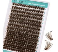 GEMERRY Faux Cils Bruns Bouquet Extension Cils Cluster Cils Volume Russe DIY à la Maison 80D 0.07mm D Curl 10-18 Mix Volume Soie Cils Grappe de greffage soie Prefait (Bruns -80D-0.07D-10-18mm)