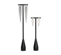 GemeShou 2 supports T-bar en noir pour l'exposition d'oreilles, porte-oreilles grandes for magasin de boutique, supports assez hauts pour oreilles et colliers longs【Noir】