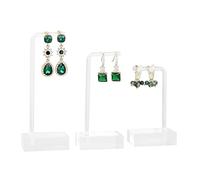 GemeShou 3 supports T oreilles transparentes bijoux, crochets oreilles acrylique femmes, porte-oreilles transparents petits vente, accessoires photo bijoux【Forme L】