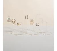 GemeShou 9 supports L oreilles transparentes bijoux, crochets oreilles acrylique femmes, porte-oreilles transparents petits vente, accessoires photo bijoux【Forme L】