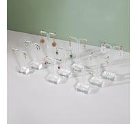 GemeShou 9 supports T oreilles transparentes bijoux, crochets oreilles acrylique femmes, porte-oreilles transparents petits vente, accessoires photo bijoux【Forme T】