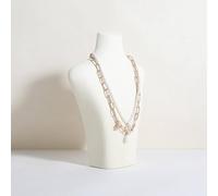 GemeShou Buste à colliers, mannequin beige grand pour vente, organisateur【Grand, beige】