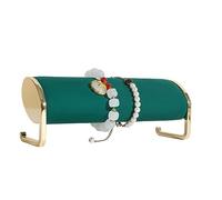 GemeShou Organisateur de rangement pour bracelets en velours vert, support d'exposition pour montre en barre longue, étagère for bijoux en or pour porte-bracelet de femme【Vert】