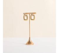GemeShou Support à barre T en or pour boucles d'oreilles, métal, petit cintre pour boutons de bijoux et shooting photo en ligne【Or - Base conique hauteur 12,7 cm】