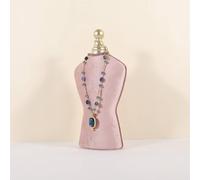 GemeShou Support de présentation pour colliers en velours, Présentoir à bijoux Rose à vendre, accessoires photo mannequin, buste de présentation pour colliers pour comptoir 【Rose-Grand】