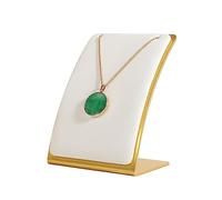 GemeShou Support d'exposition de collier blanc, porte-collier en velours, organisateur de rangement pour boucles d'oreilles et colliers en métal, accessoires photo bijoux en ligne【White】