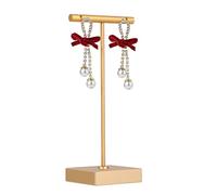 GemeShou Support T-bar en or pour oreilles, porte-oreilles en métal pour la vente, organisateur pour le rangement des oreilles, mini porte-oreilles pour la photo en ligne【Or】