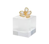 GemeShou Supports acrylique expo oreilles vente, support transparent expo bijoux, plateau anneaux transparents vente magasin boutique【5L×5W×5H cm】
