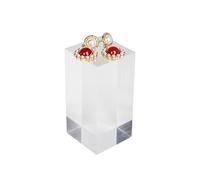 GemeShou Supports acrylique expo oreilles vente, support transparent expo bijoux, plateau anneaux transparents vente magasin boutique【4L×4W×8H cm】