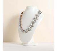 GemeShou Supports de collier blanc, org. rangement collier cuir, mannequin buste bijoux grand【Buste collier blanc】