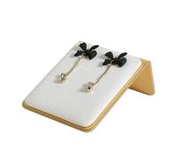 GemeShou Supports pour boucles d'oreilles en forme de bouton en velours blanc, planche de rangement pour petites boucles d'oreilles pour filles【White】