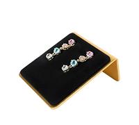 GemeShou Supports pour boucles d'oreilles en forme de bouton en velours noir, planche de rangement pour petites boucles d'oreilles pour filles【Black】