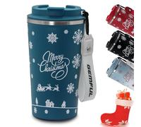 GEMFUL Mug de voyage isotherme caféine, 510 ml, en acier inoxydable à double paroi, anti-fuite, cadeau pour homme et femme