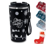 GEMFUL Mug de voyage isotherme caféine, 510 ml, en acier inoxydable à double paroi, anti-fuite, cadeau pour homme et femme